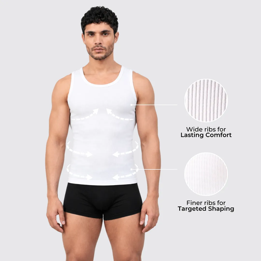 Shapermen seamless ribbed Compression Vest